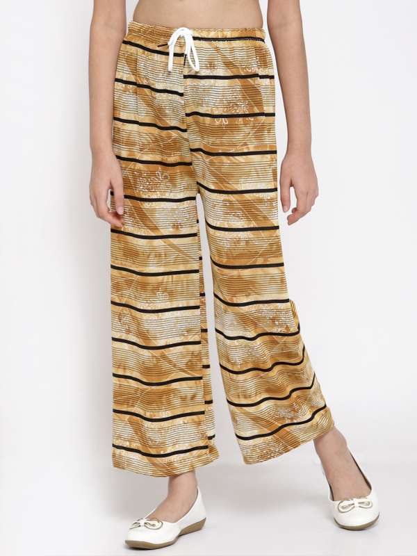 Golden palazzo pants myntra deals