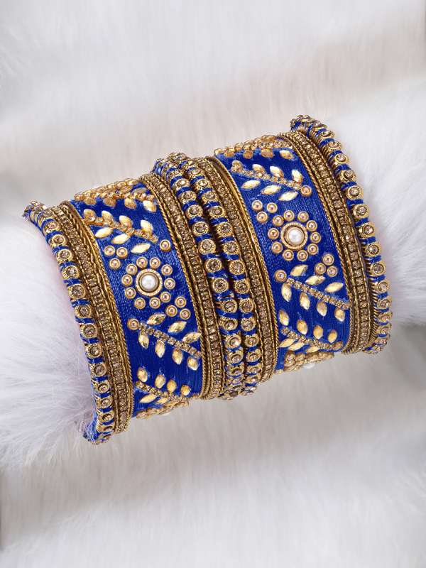 Royal blue bangles online deals