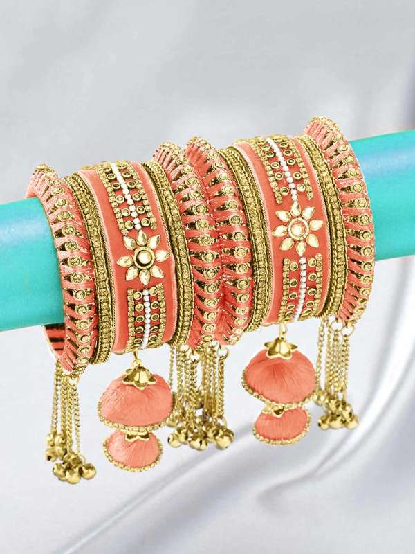 Peach Bangles Buy Peach Bangles online in India