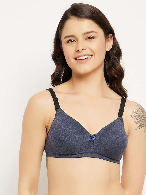 Blue Solid Non Wired Lightly Padded Push Up Bra 7613124341442 7644448.htm -  Buy Blue Solid Non Wired Lightly Padded Push Up Bra 7613124341442  7644448.htm online in India