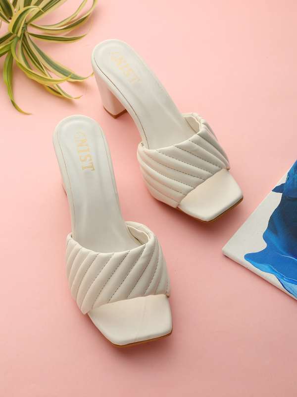 White hot sale quilted heels