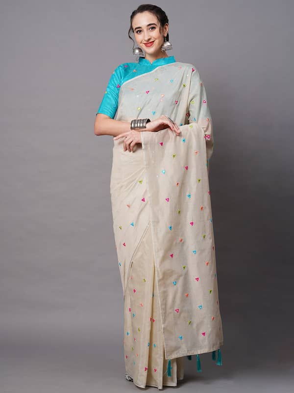 Exclusive Madhubani printed designer saree with kutch mirror work  ma   Sujatra