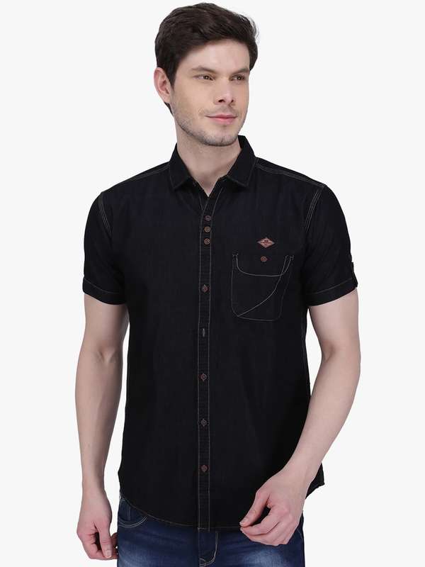 Men Black White Jeans Shirts - Buy Men 