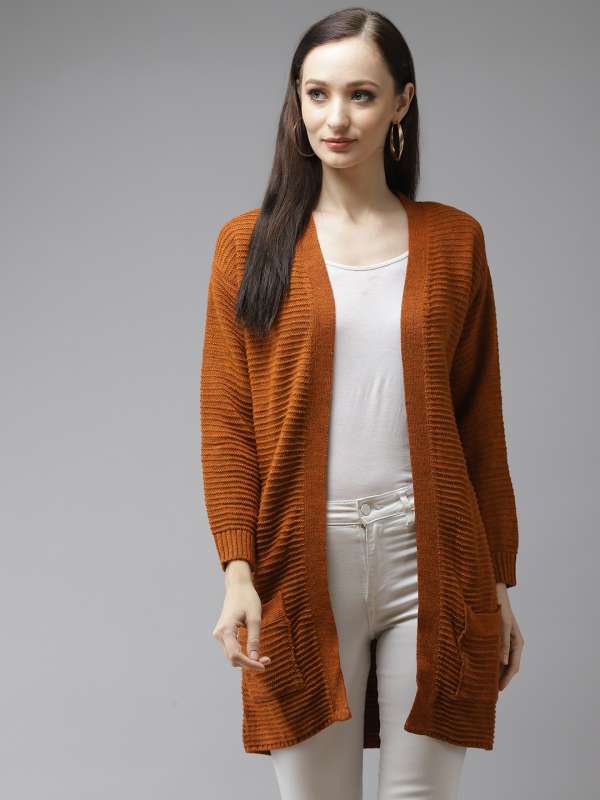Orange shrug deals cardigan