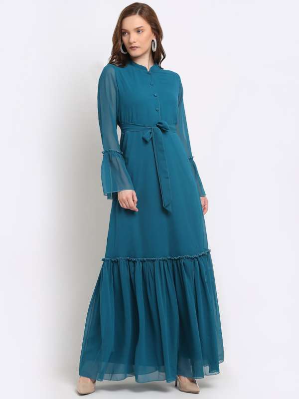 Teal color dresses sales online