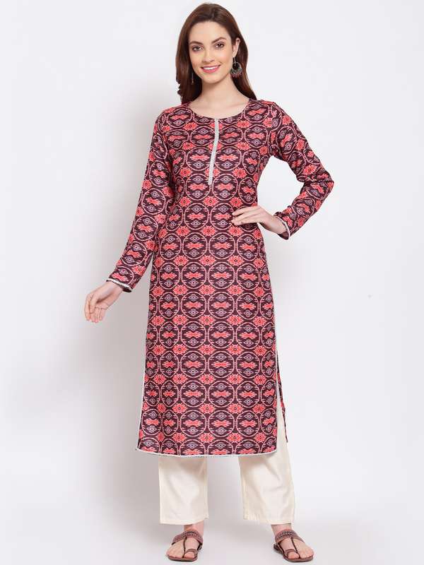 fancy woolen kurtis