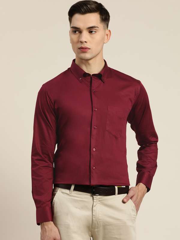Maroon Men Formal Shirts Hancock 