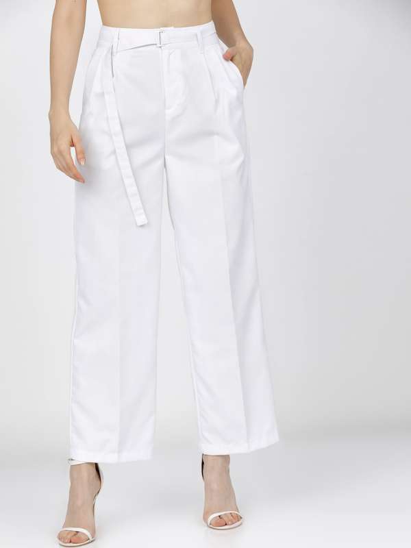 White High Waist Trousers - Buy White High Waist Trousers online