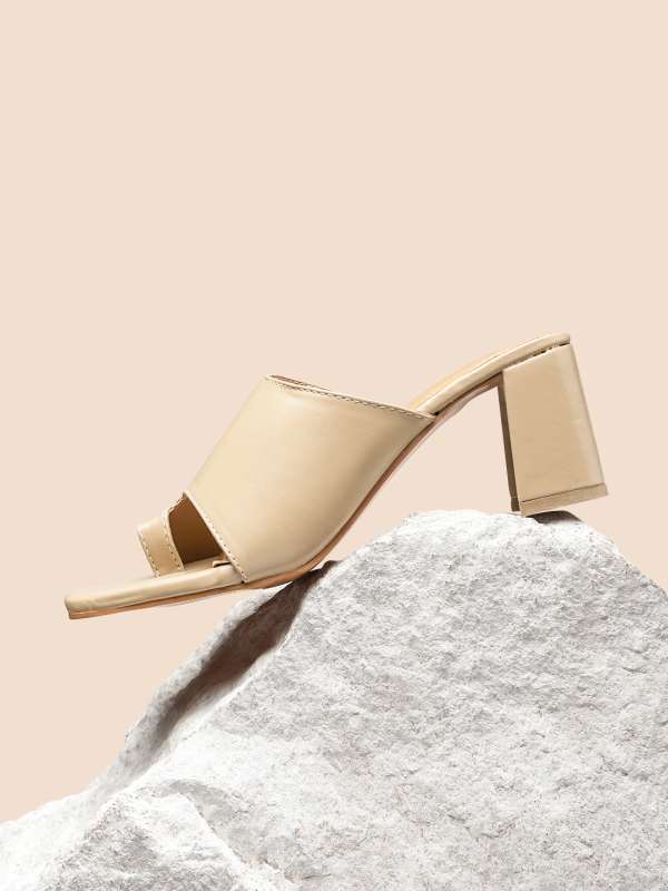 Taupe block best sale heel pumps
