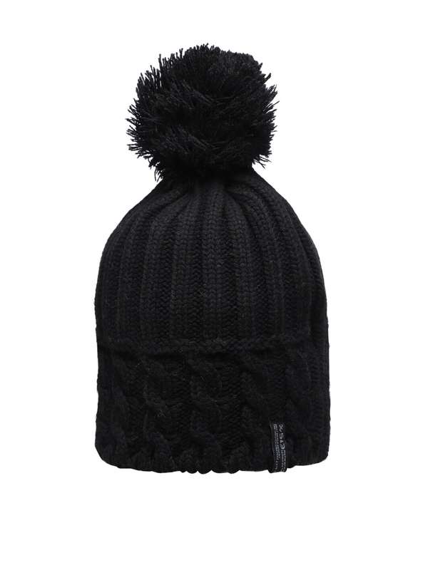 Mens black bobble beanie hat clearance