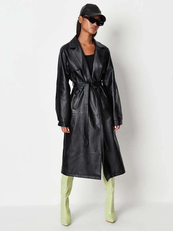 a line black coat