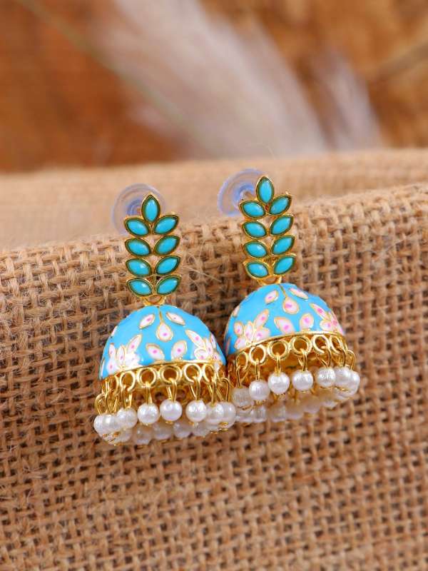 Blue jhumkas online hotsell