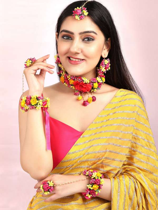 Yellow Jewellery Set Buy Yellow Jewellery Set online in India