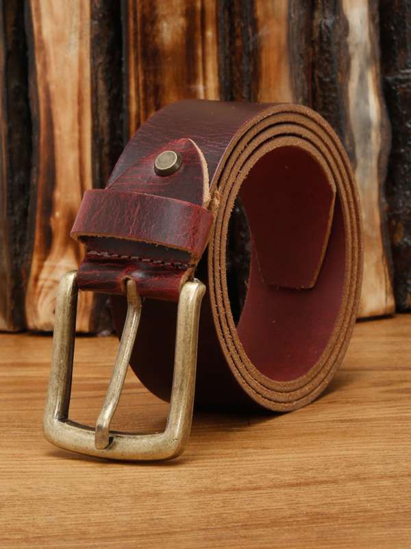 Mens red leather belt hotsell