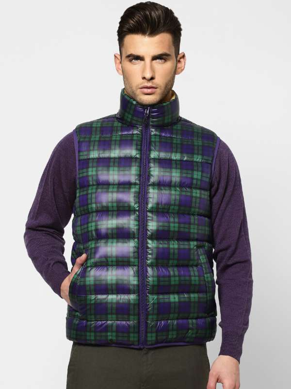 Padded shop checked jacket