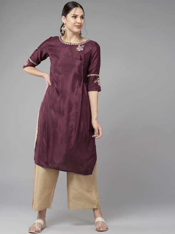 W burgundy outlet kurta