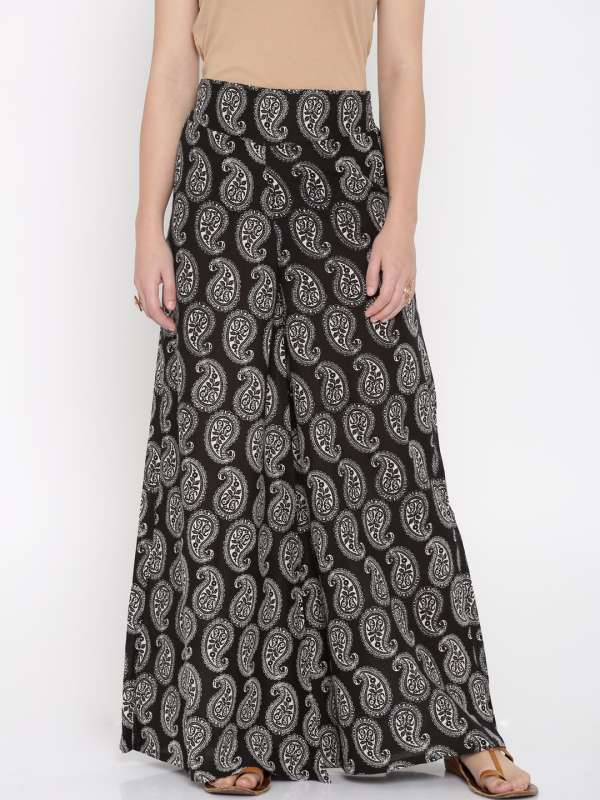 printed palazzo pants myntra