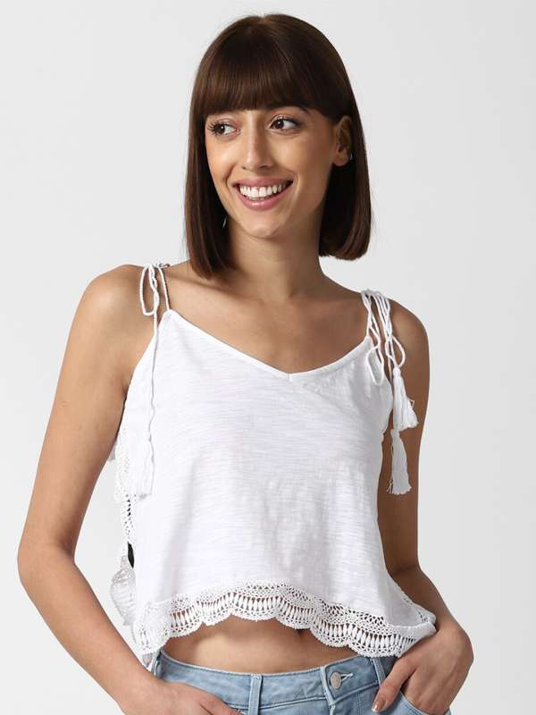 White strappy top sale