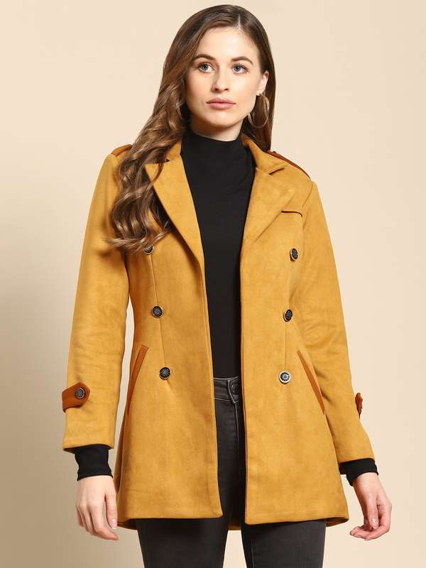 mustard pea coat