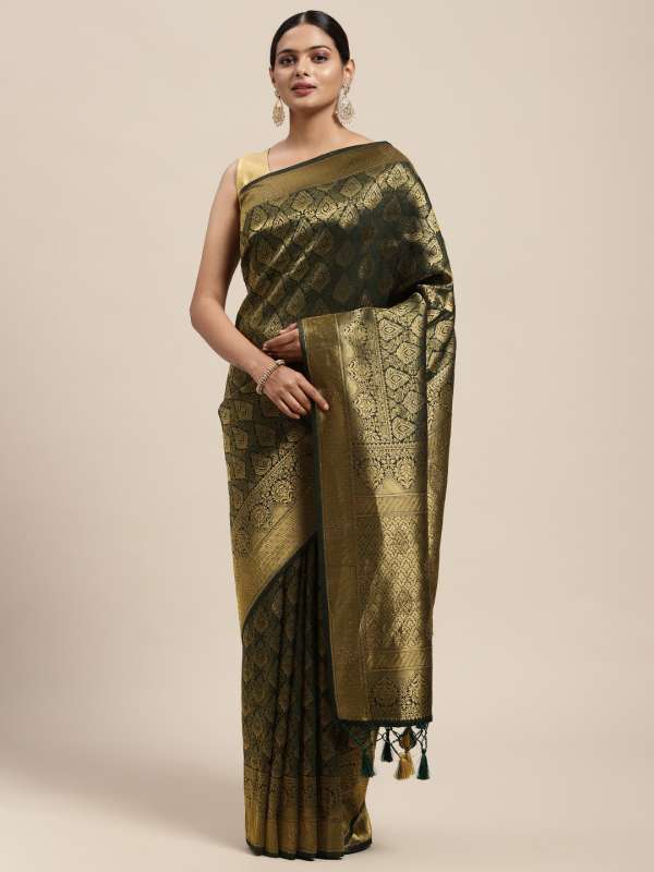 Dark green clearance ethnic wear