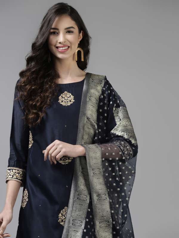 Palazzo discount suits myntra