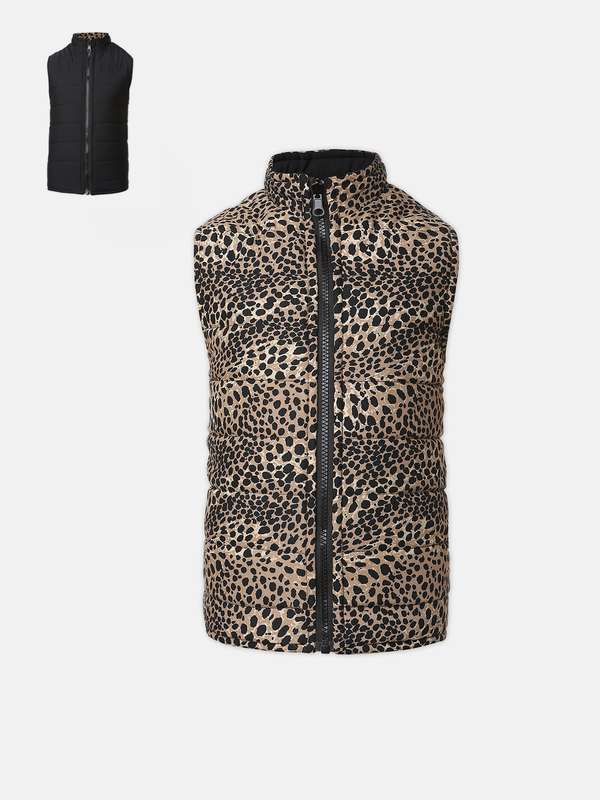 longline leopard print jacket