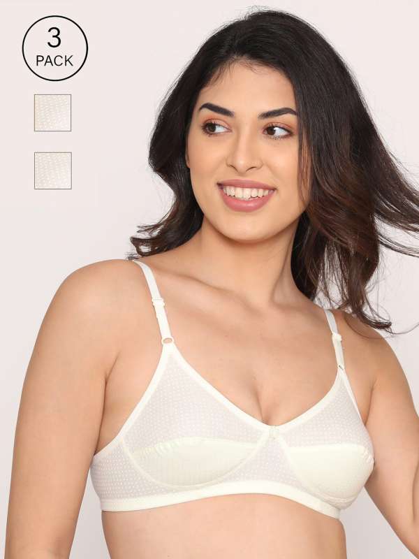 Buy Kalyani Pack of 2 Non Padded Cotton T Shirt Bra - Assorted Online at  Low Prices in India 