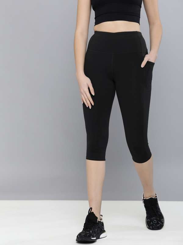 Jockey Black Printed Capri Pants for Women1300BLKPR