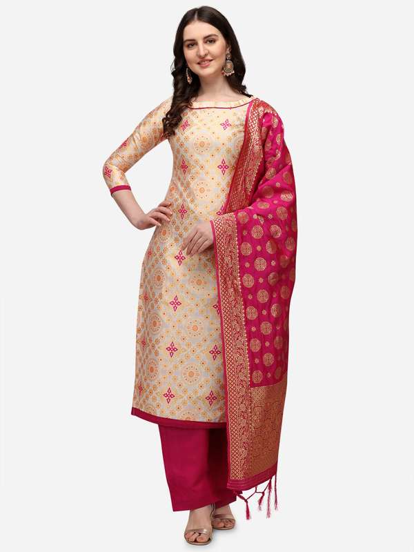 silk churidar materials