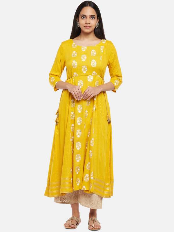 Buy Rangmanch By Pantaloons Yellow Churidar Leggings - Leggings for Women  1020500