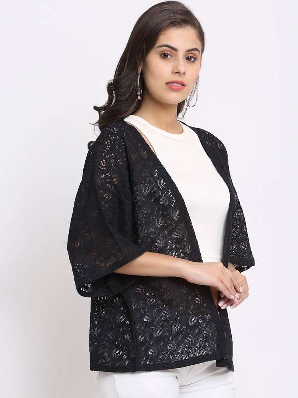 black lace shrug