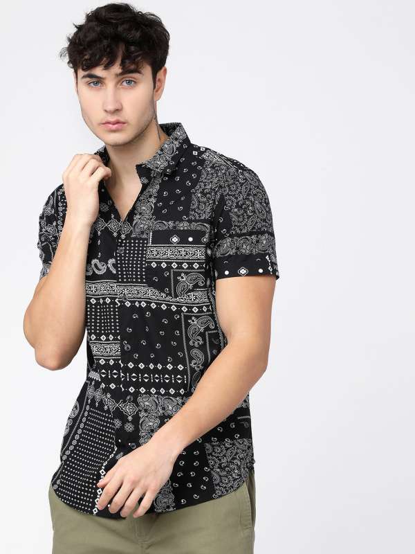 HILO Design Comfort Embellished Cotton Casual Shirt (48) by Myntra