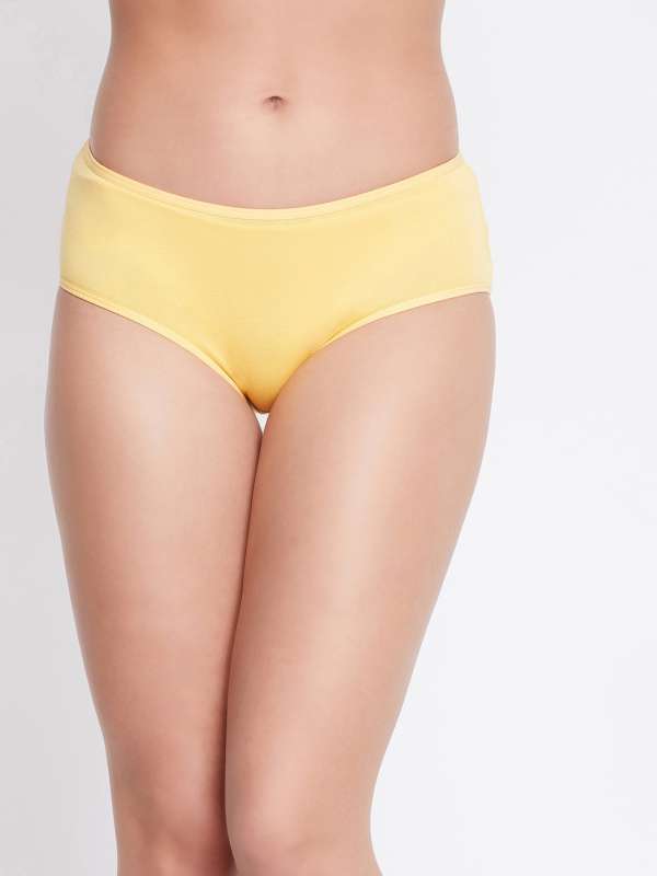 Clovia Yellow Solid Hipster Panty - Buy Clovia Yellow Solid Hipster Panty  online in India
