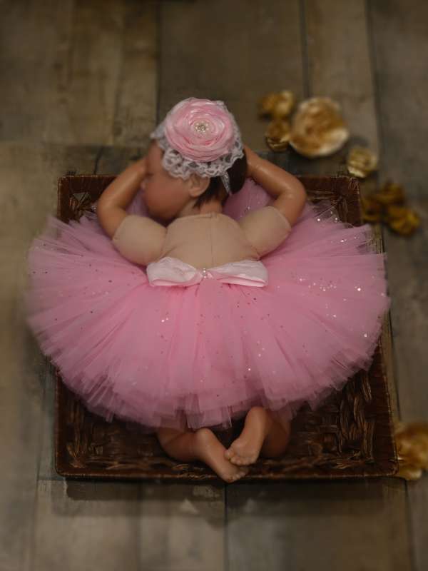 Hot pink embellished skirt best sale