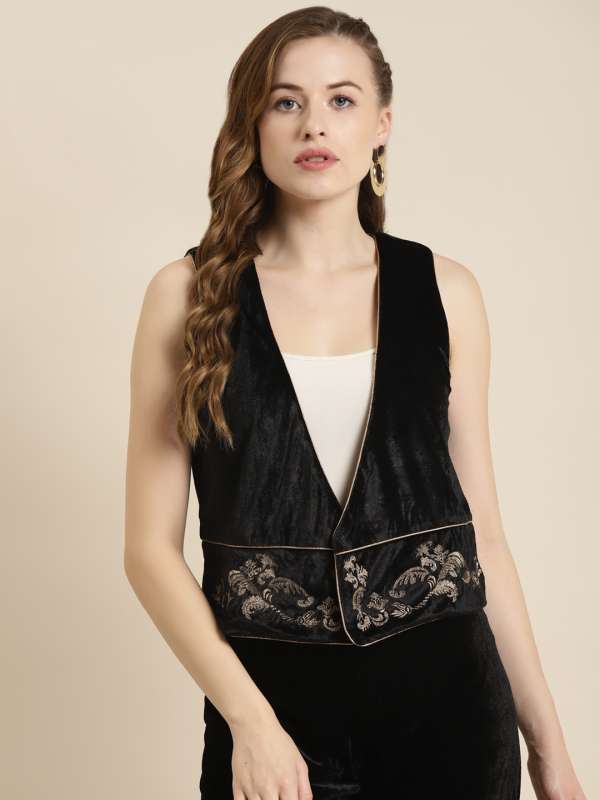 Ethnic waistcoat for ladies online hotsell