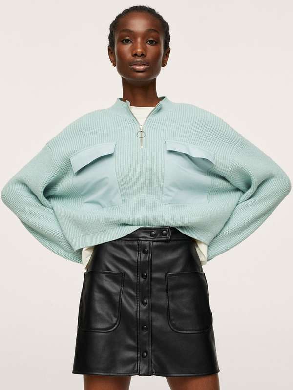 sweater with collared shirt womens