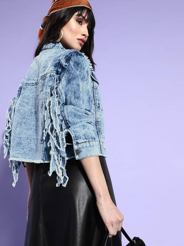 Shop Distressed Denim Jacket for Women from latest collection at Forever 21   430655