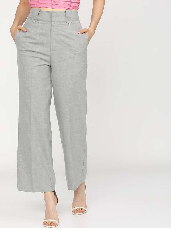 Women Grey Trousers - Buy Women Grey 