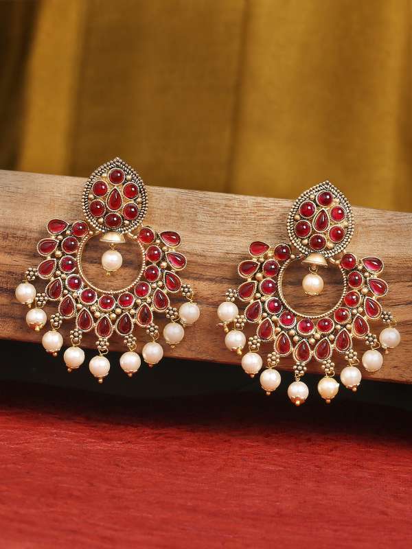 Red Earrings Buy Red Earrings Online in India