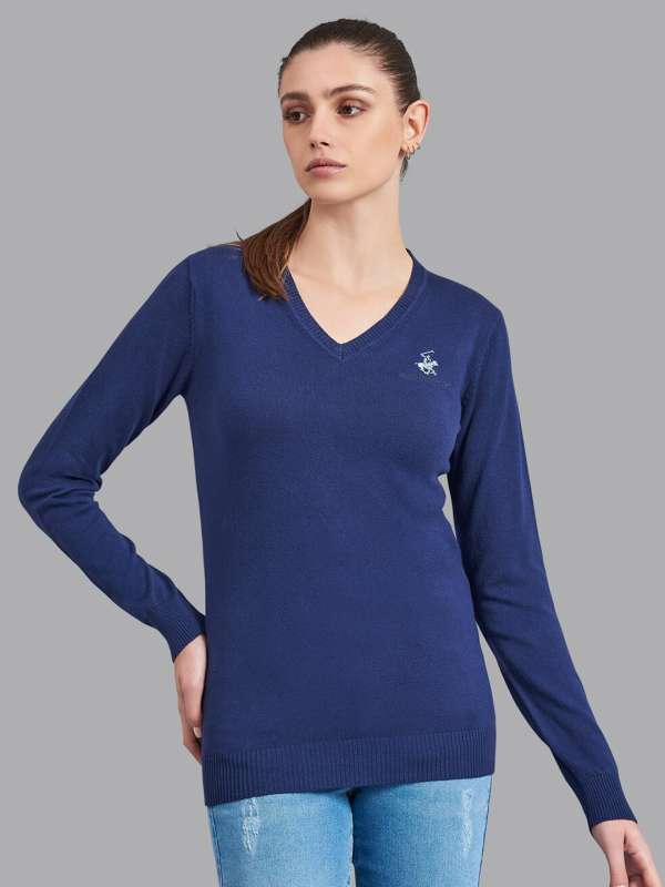 Arrow Women New Beverly Hills Polo Club Navy Blue Sweaters Buy Arrow Women New Beverly Hills Polo Club Navy Blue Sweaters online in India