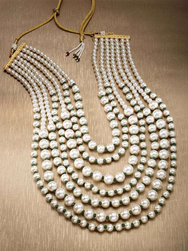 Gold Green Pearl Necklace Buy Gold Green Pearl Necklace online
