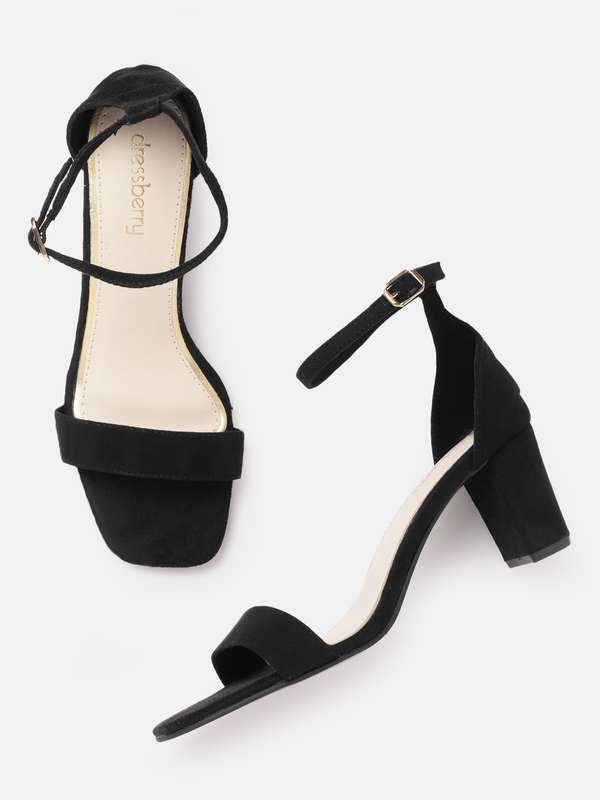 Myntra black heels clearance