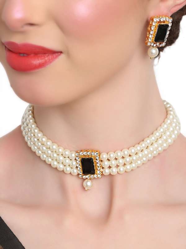 Women Black Dress Jewellery Set Buy Women Black Dress Jewellery