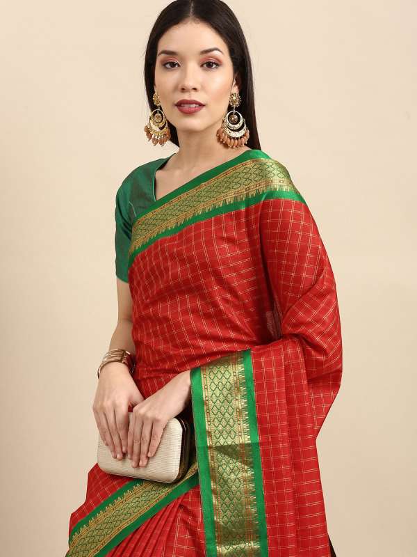 Banarasi saree on best sale myntra