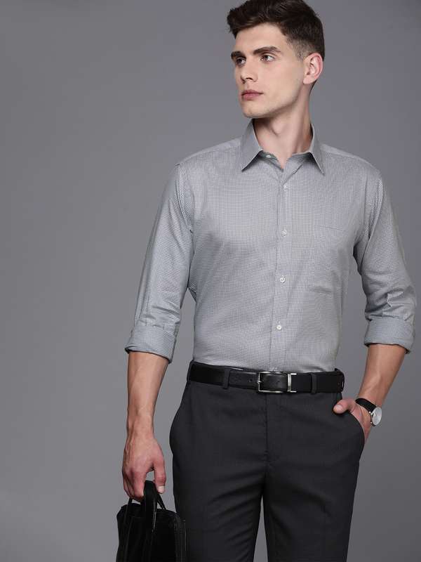 Raymond Grey Printed Formal Shirt - Buy 