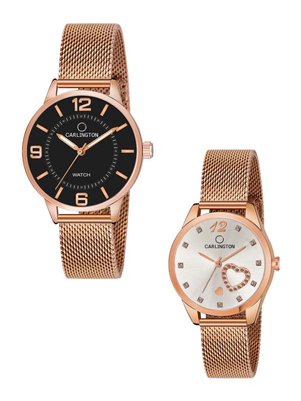 Stainless steel analog watch hot sale