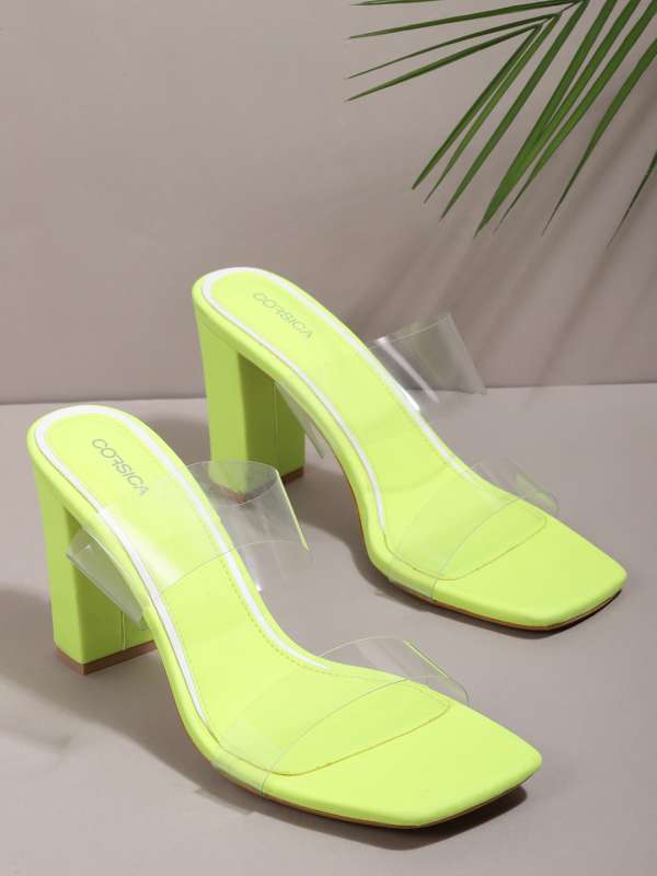 Transparent hot sale heels myntra