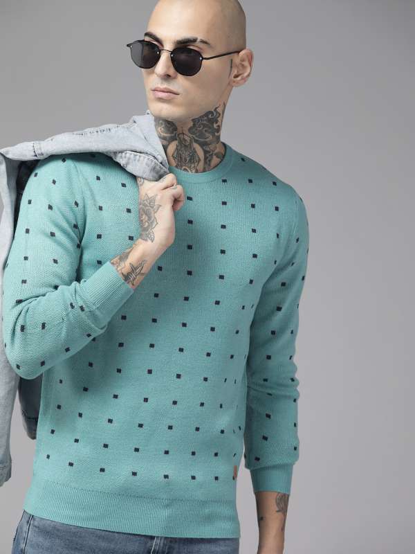 Turquoise Men Sweaters Jaden Buy Turquoise Men Sweaters Jaden