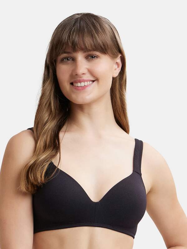 Buy Jockey Padded Non-Wired Full Coverage T-Shirt Bra - Black at Rs.1049  online