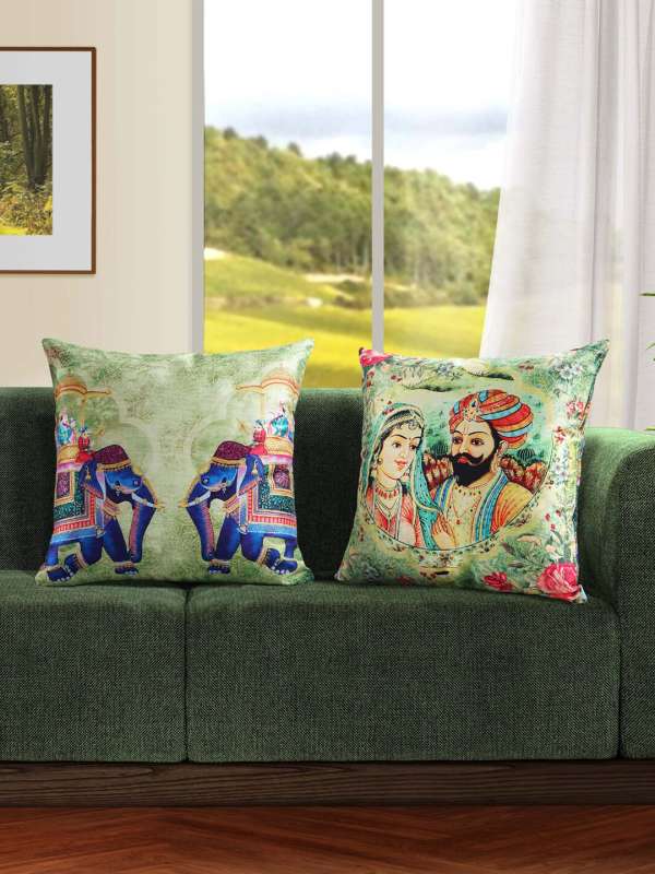 Swayam Green Cushion Covers Buy Swayam Green Cushion Covers
